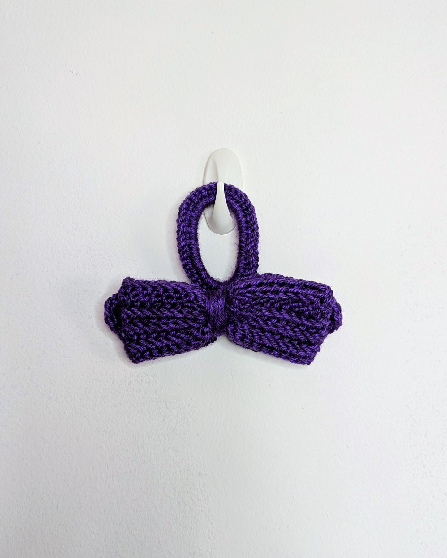 Crochet Bow Scrunchie (Purple)