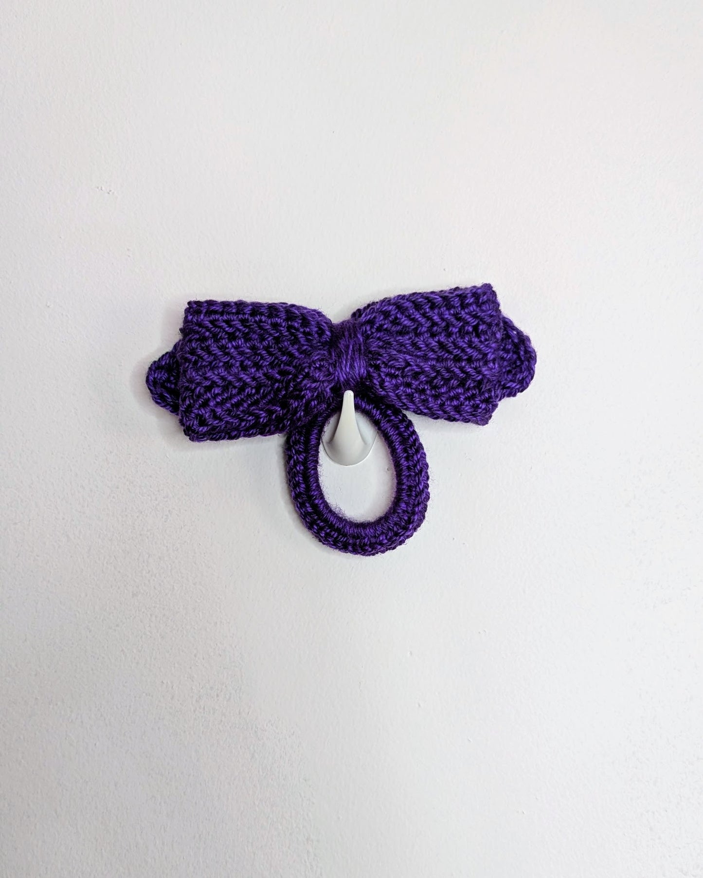 Crochet Bow Scrunchie (Purple)