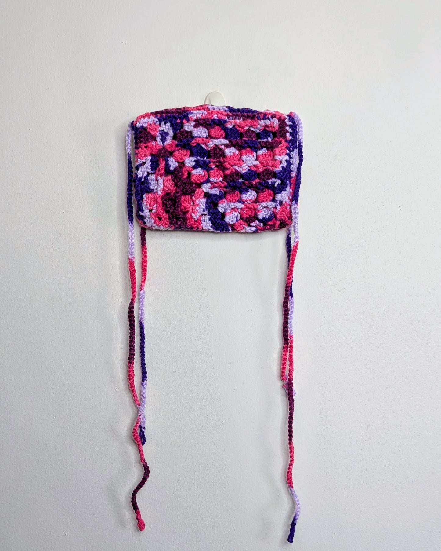 Crochet Car Visor Pouch (Purples & Pink)