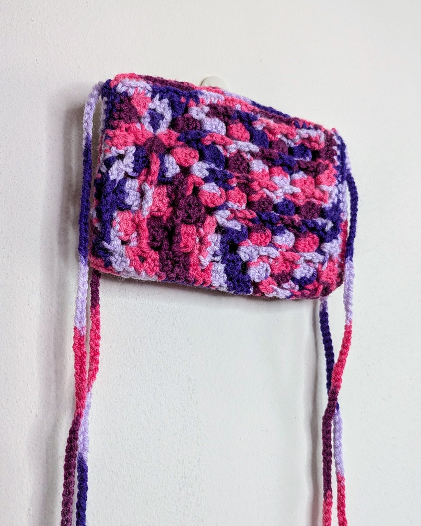 Crochet Car Visor Pouch (Purples & Pink)