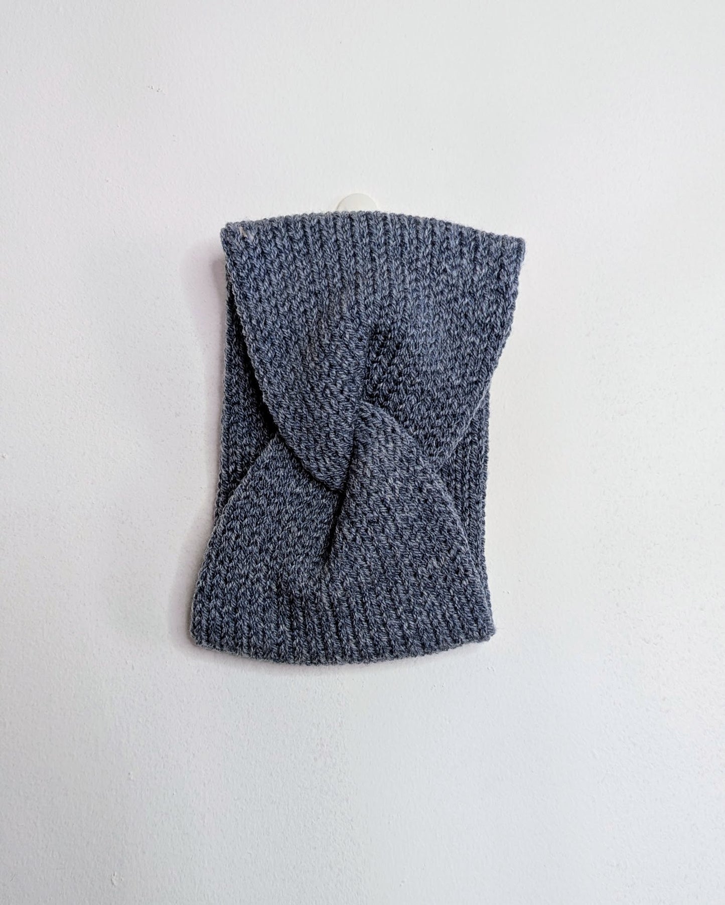 Same Skein Double Knit Hat & Headband Set (Denim Tweed)