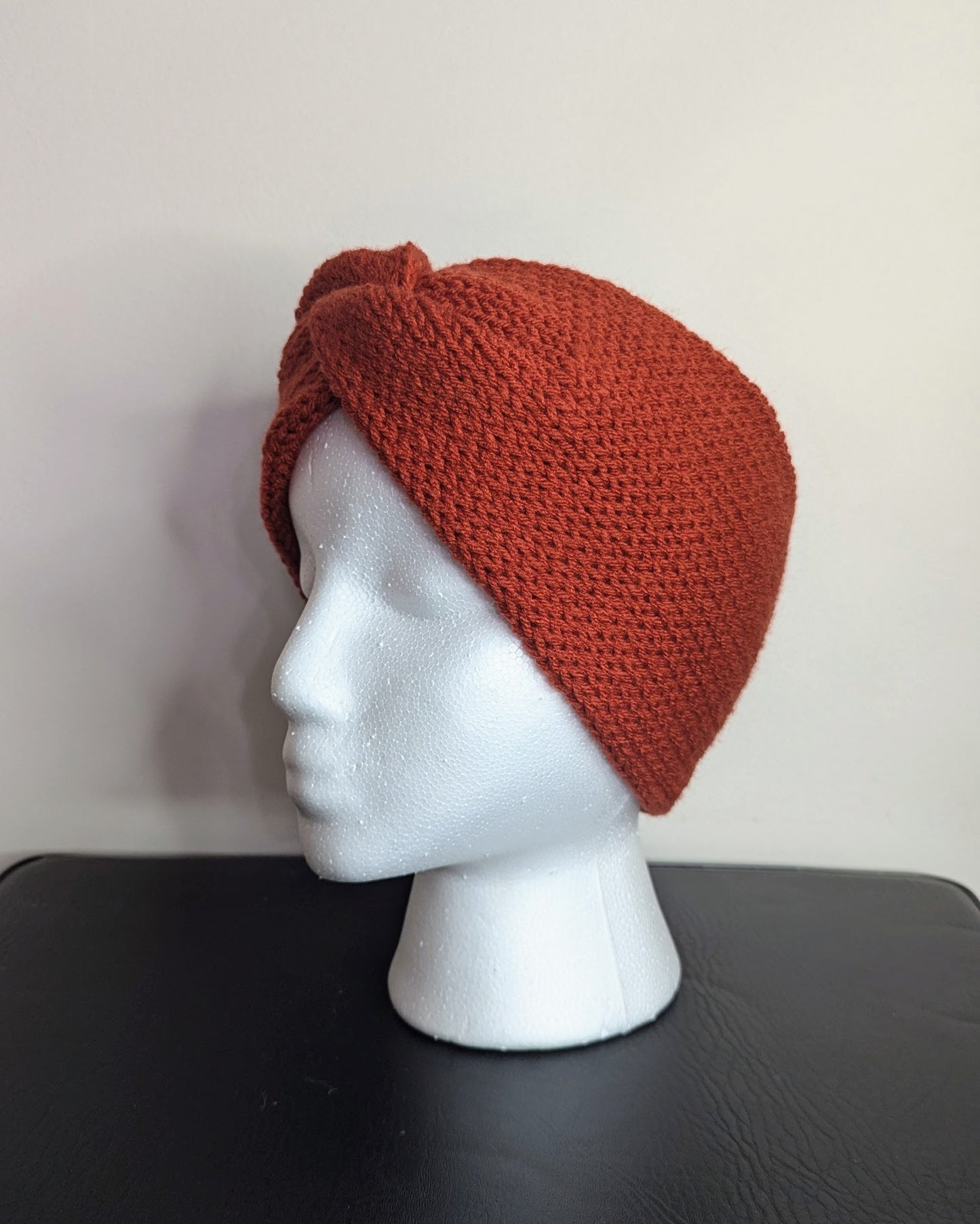 Twisted Double Knit Headband (Burnt Orange)