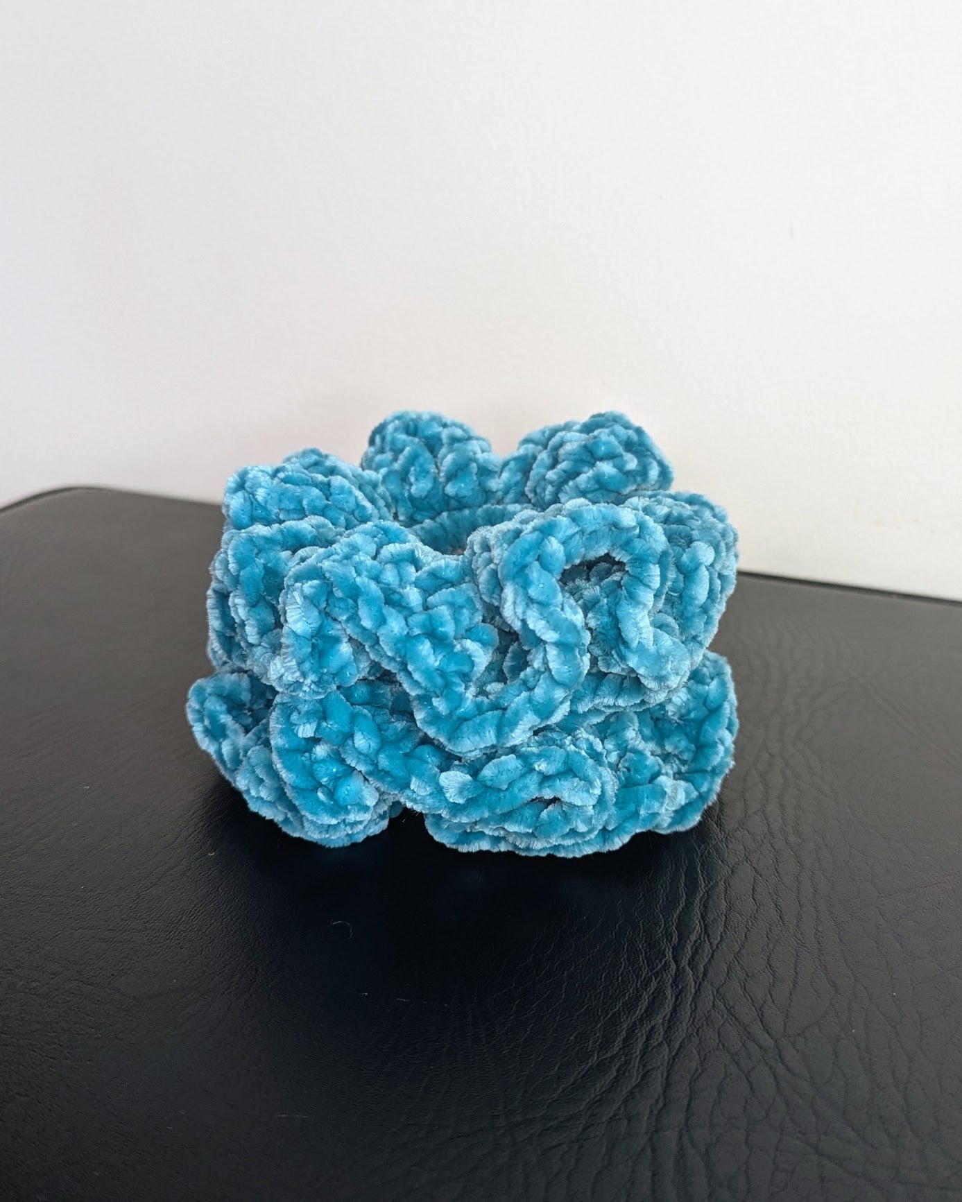Velvet Ruffle Scrunchie (Biscay Bay)