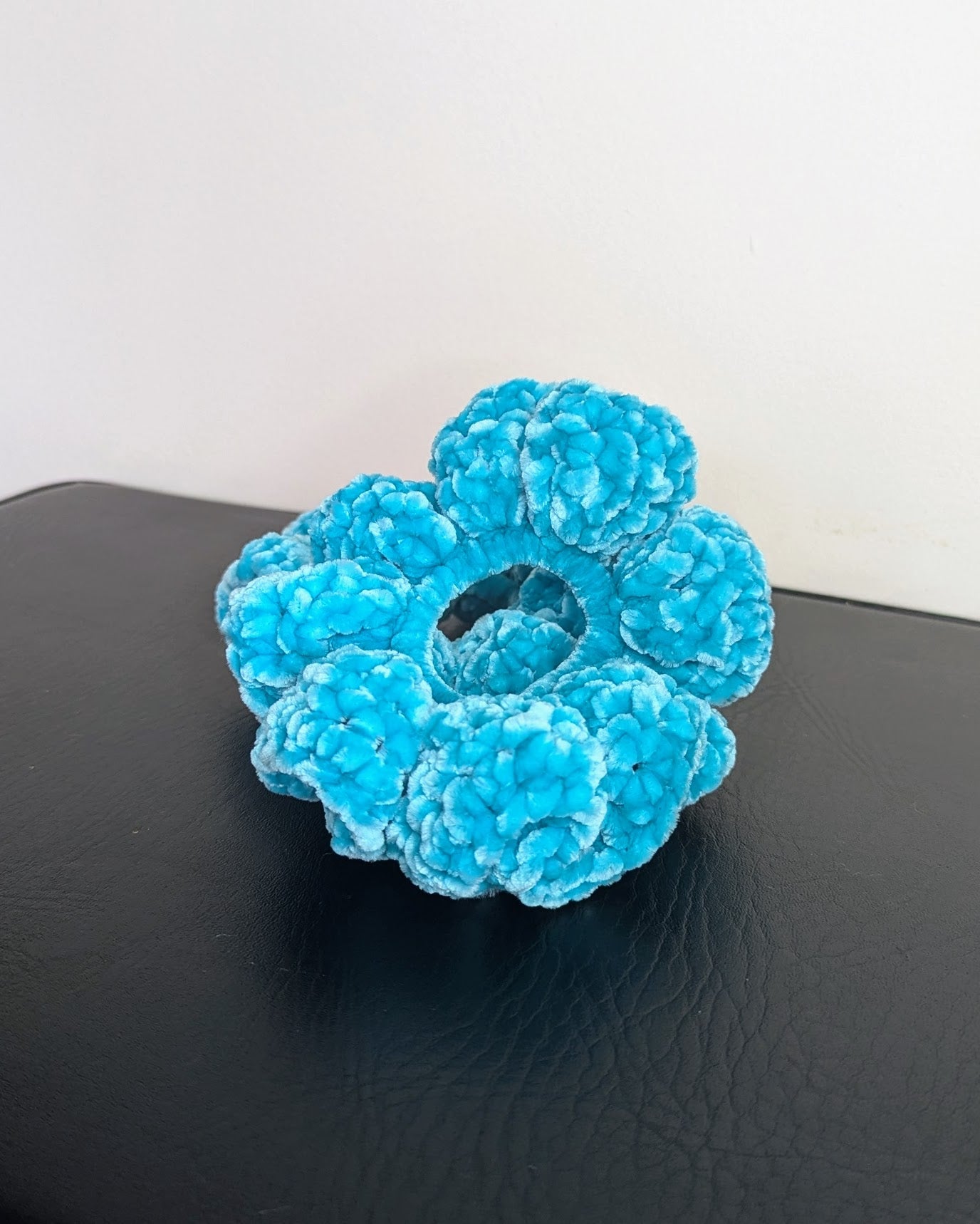 Velvet Ruffle Scrunchie (Blue Crush)
