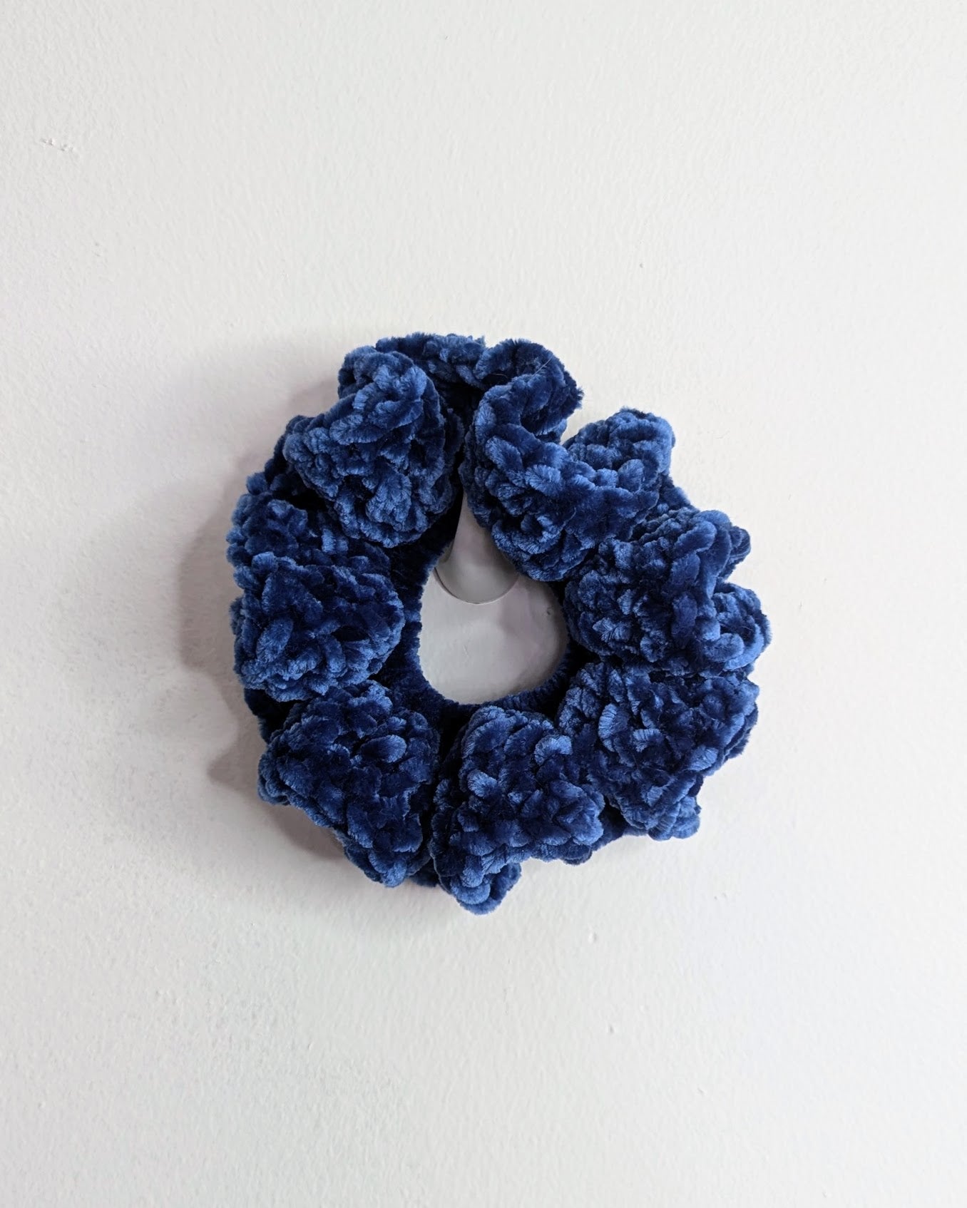 Velvet Ruffle Scrunchie (Regal Blue)
