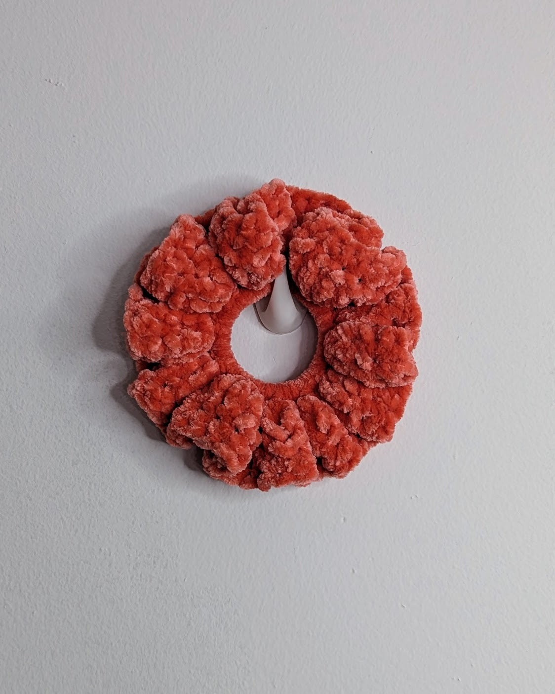 Velvet Ruffle Scrunchie (Nectarine)