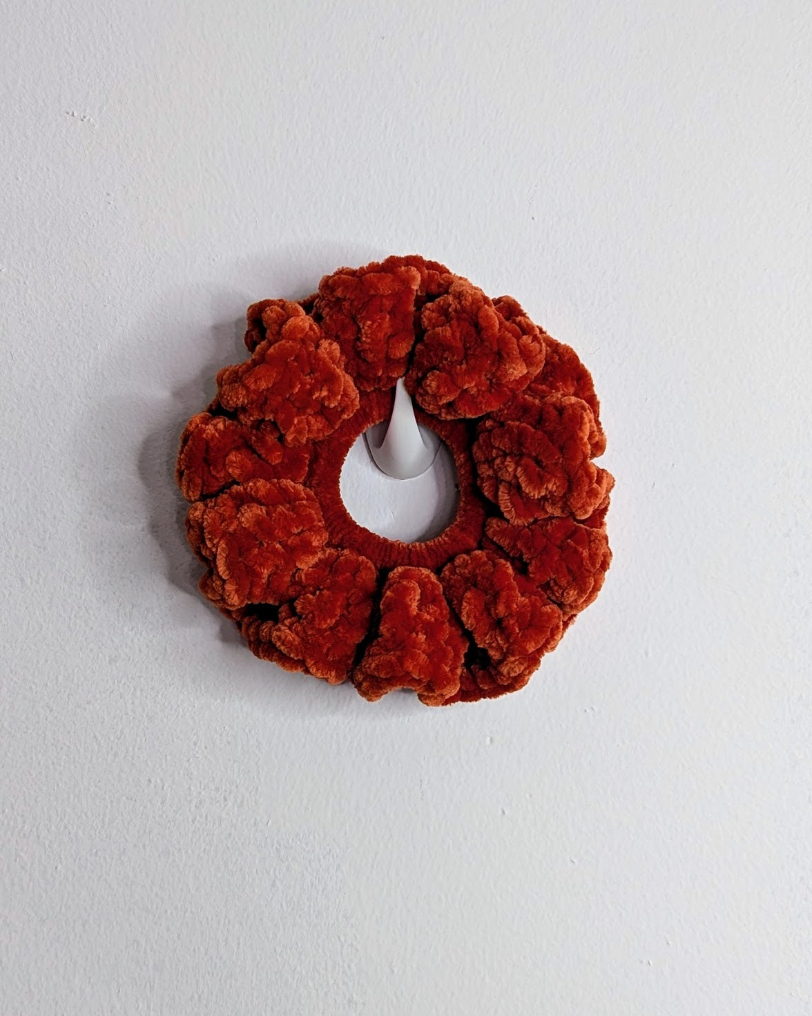 Velvet Ruffle Scrunchie (Pumpkin)