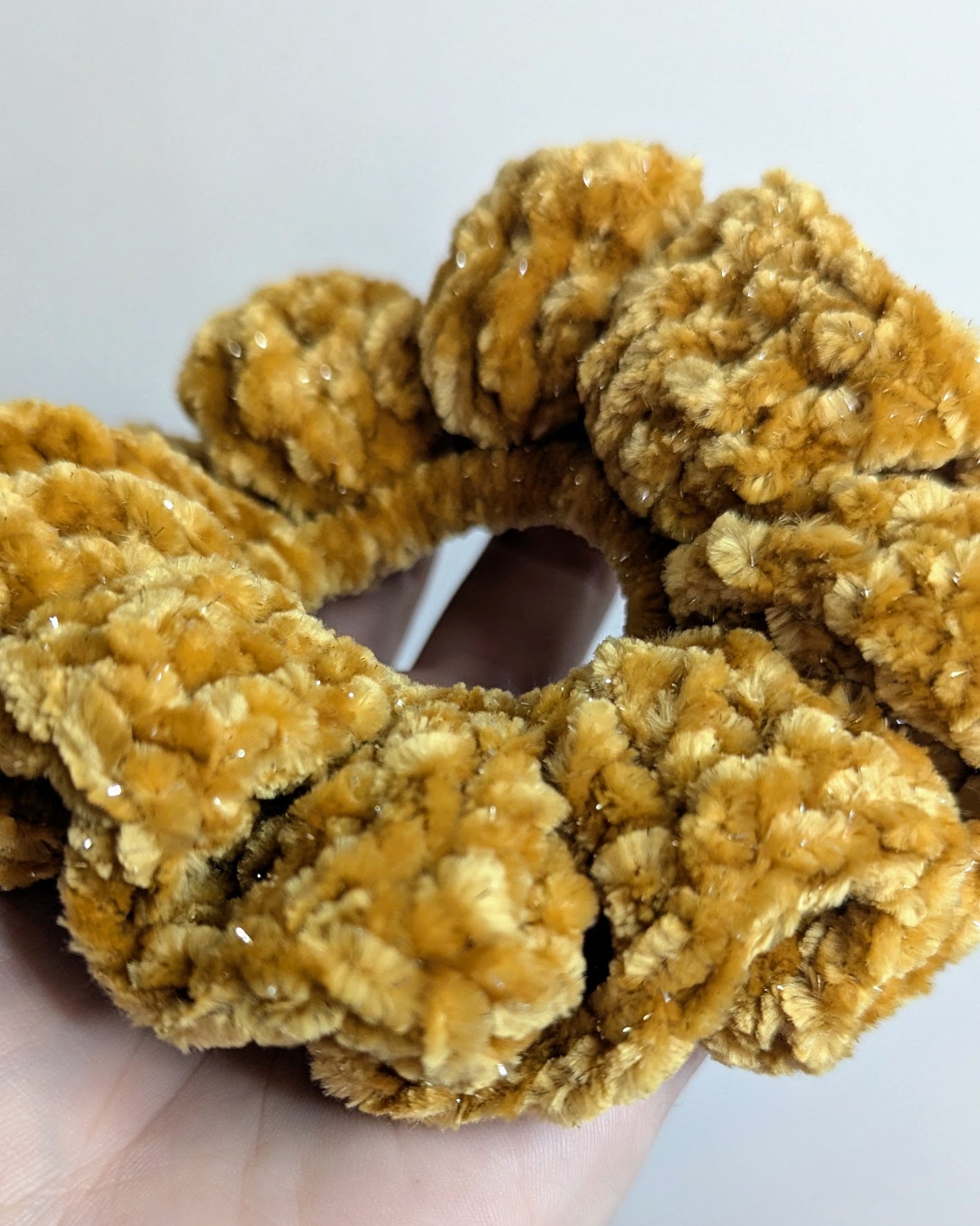 Velvet Ruffle Scrunchie (Notre Dame Sparkle)