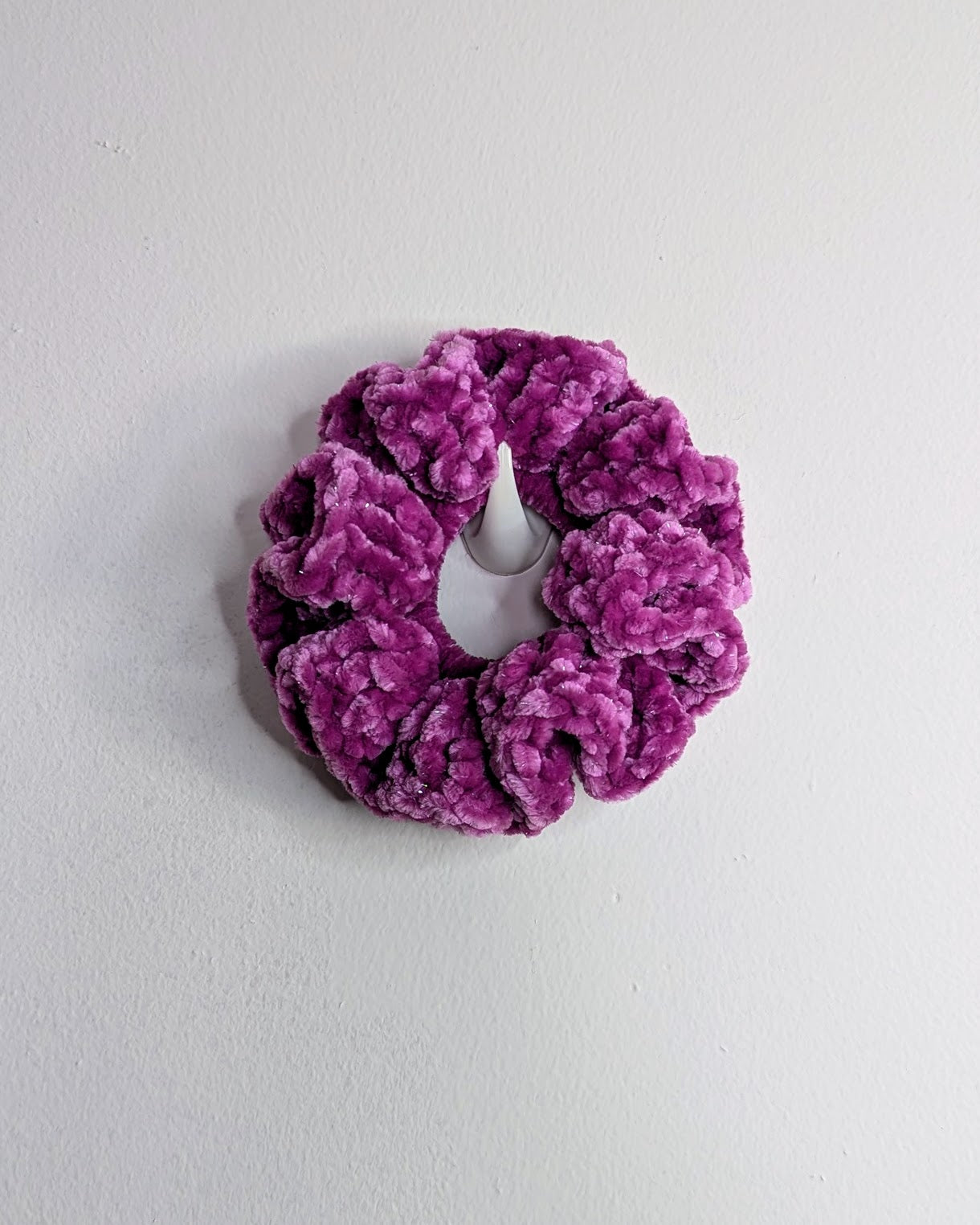 Velvet Ruffle Scrunchie (Electric Violet Sparkle)