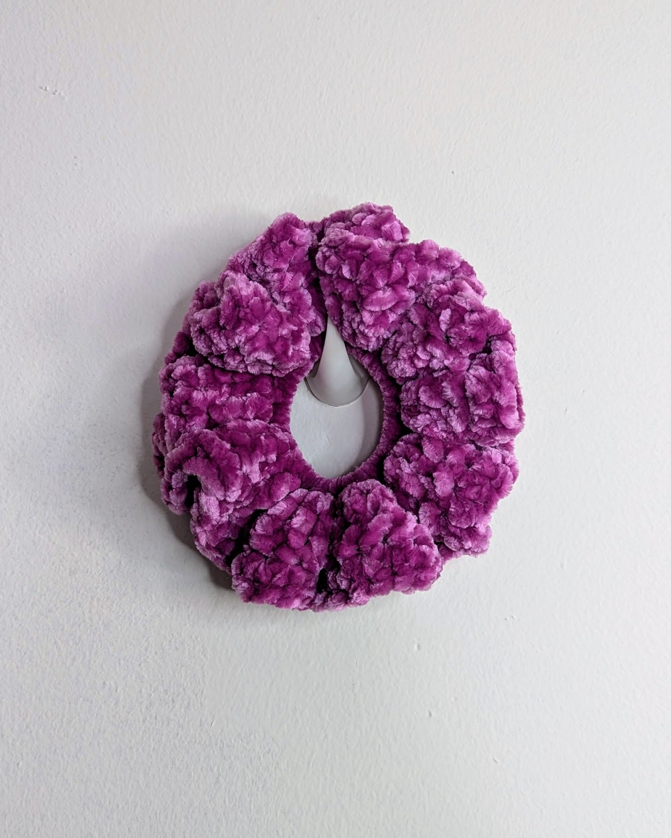 Velvet Ruffle Scrunchie (Electric Violet)