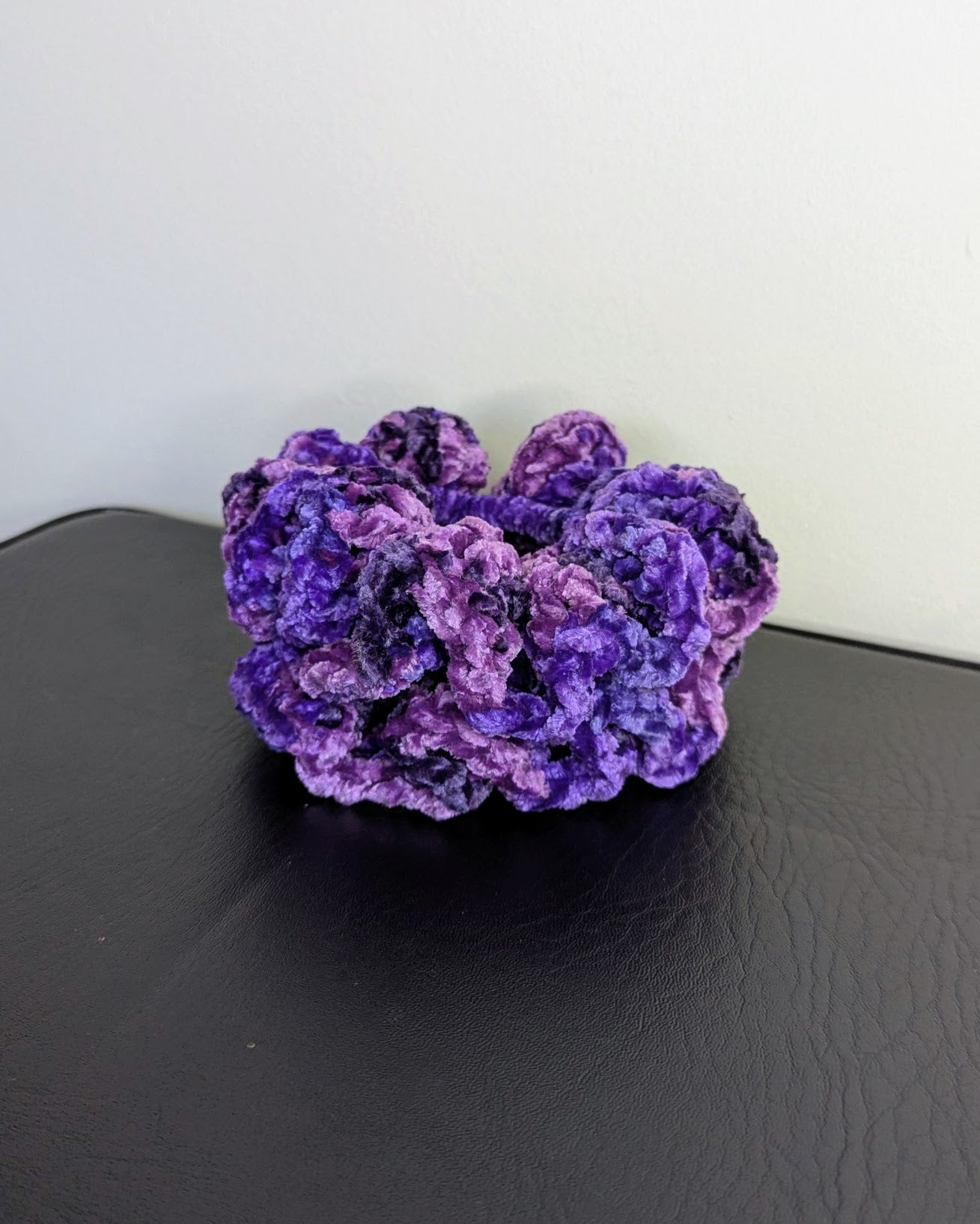Velvet Ruffle Scrunchie (Crushed Potent Purple)