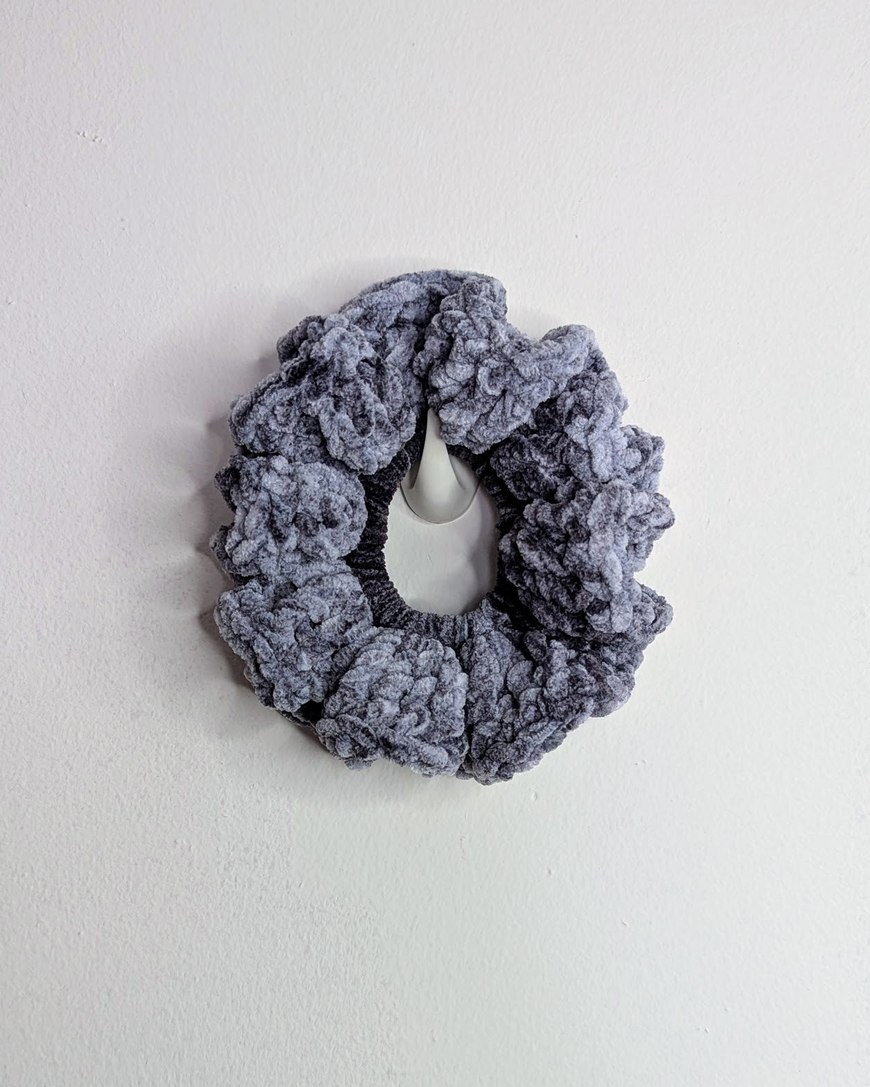 Microfiber Ruffle Scrunchie (Counting Clouds)