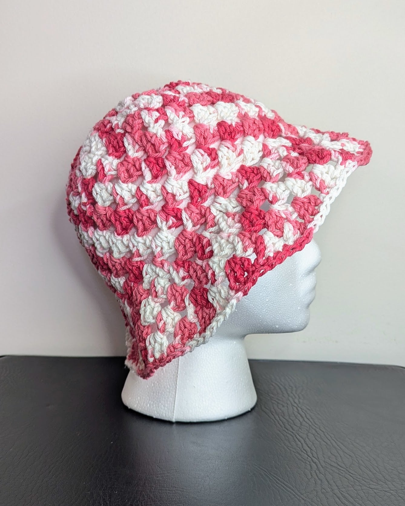 Granny Stitch Crochet Bucket Hat (Azalea Ombre)