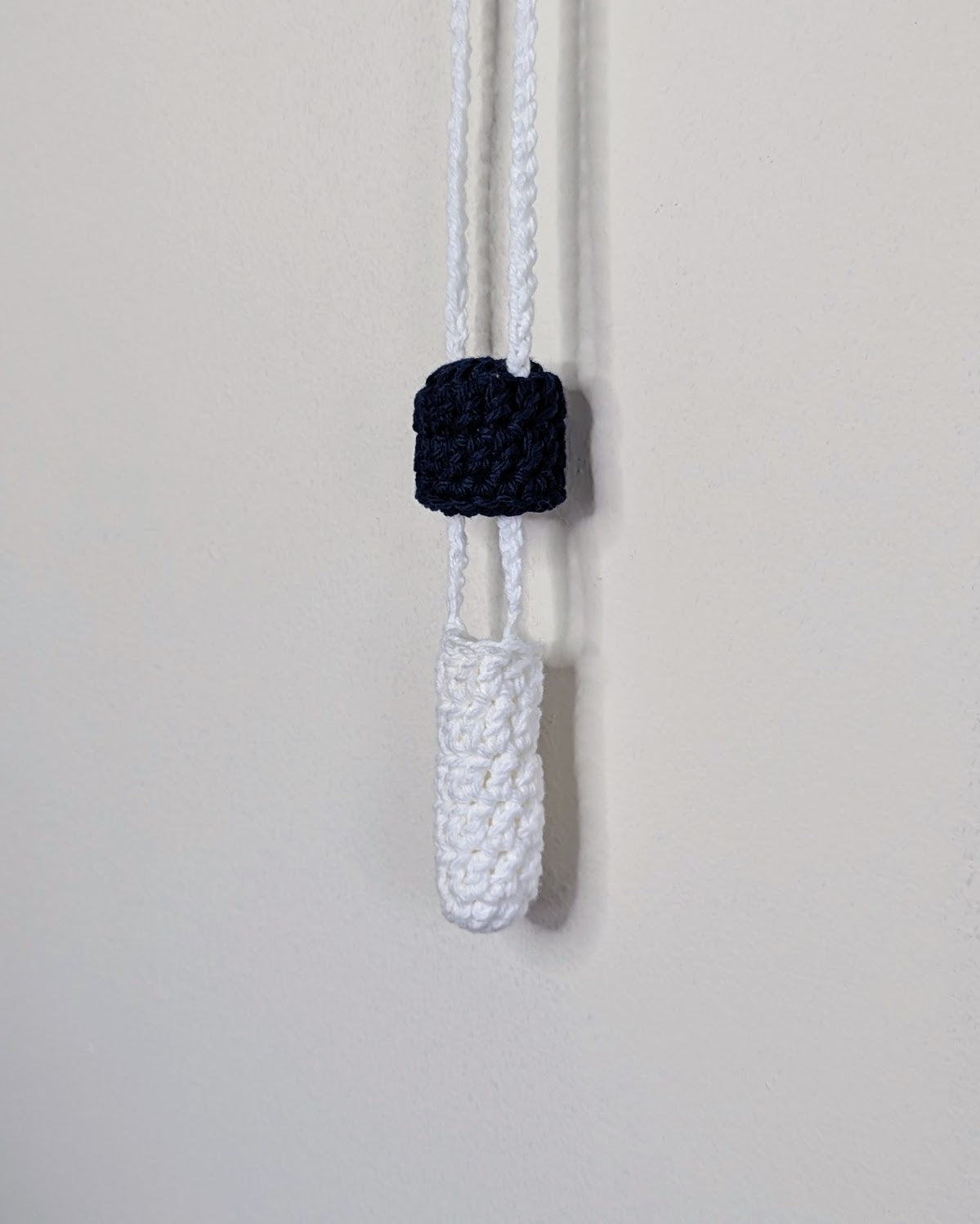 Mushroom Stasher (Bright Navy & White)