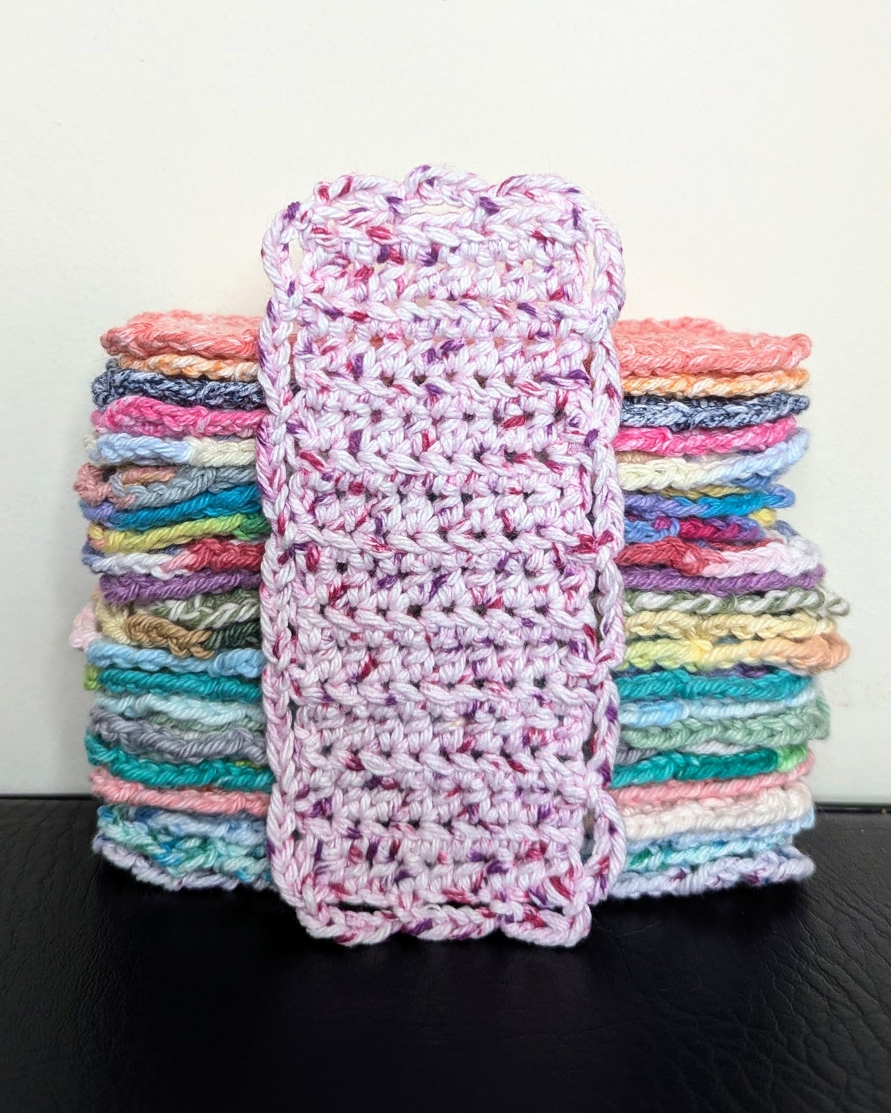 Simple Scallops Crochet Bookmark (Fruity Speckle)