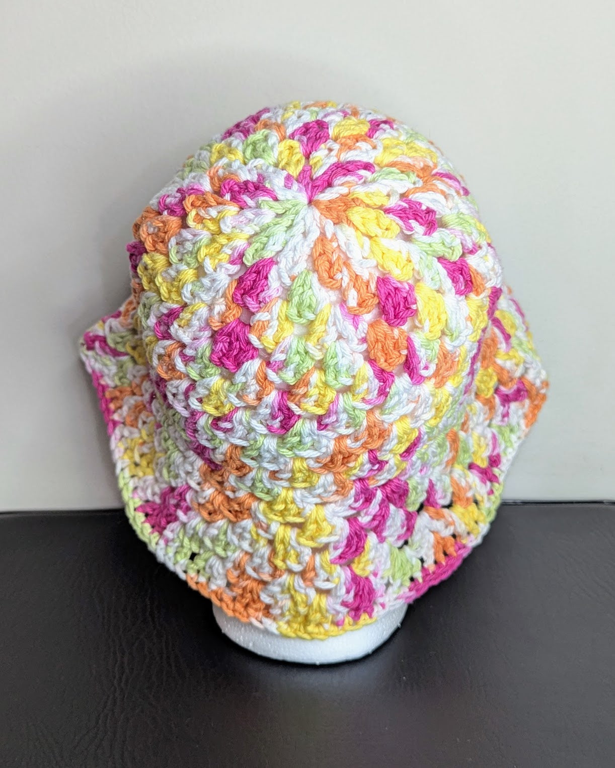 Granny Stitch Crochet Bucket Hat (Over the Rainbow Ombre)