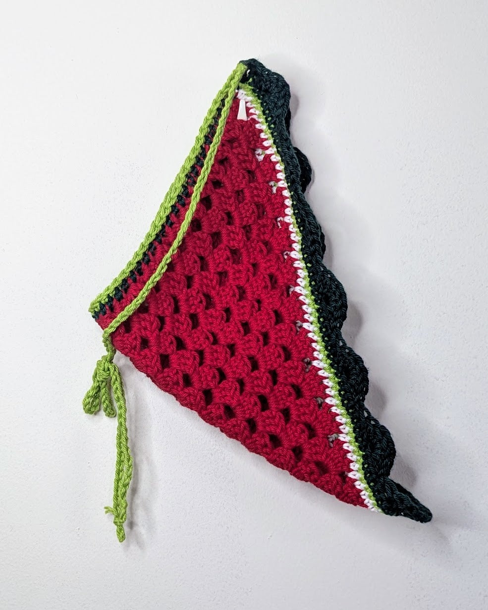 Watermelon Crochet Bandana