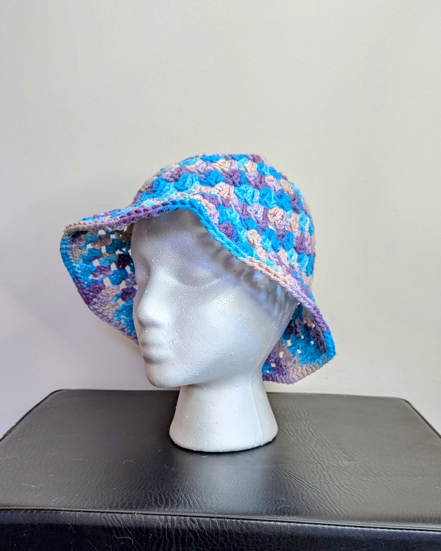 Granny Stitch Crochet Bucket Hat - Jewel Ombre