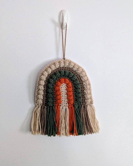 Puff Rainbow Small Wall Hang (Earth tones)