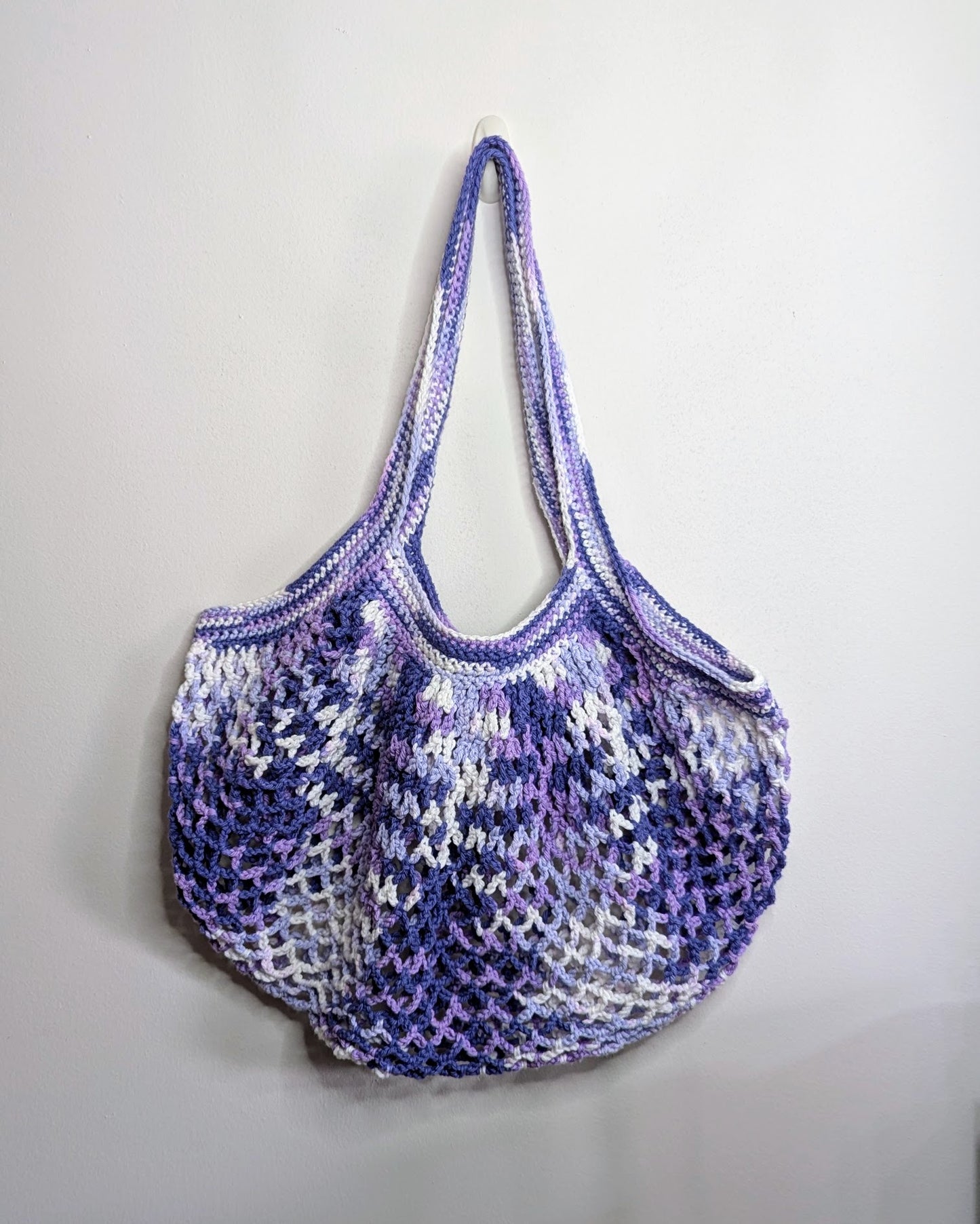 Diamond Mesh Round Market Bag (Large Purple Haze)