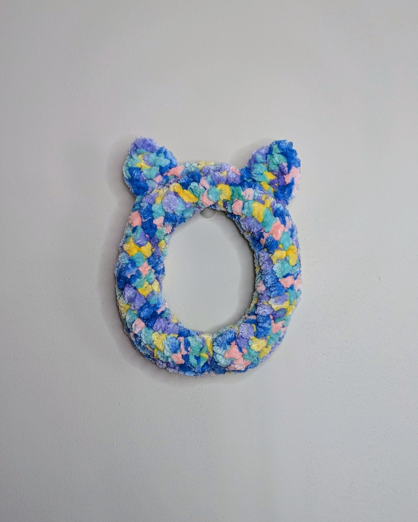 Soft Chunky Facial Headband with Ears (Rainbow)