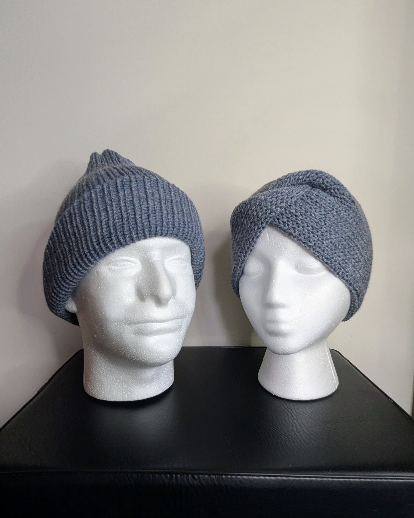 Same Skein Hat & Headband Set (Denim Tweed)