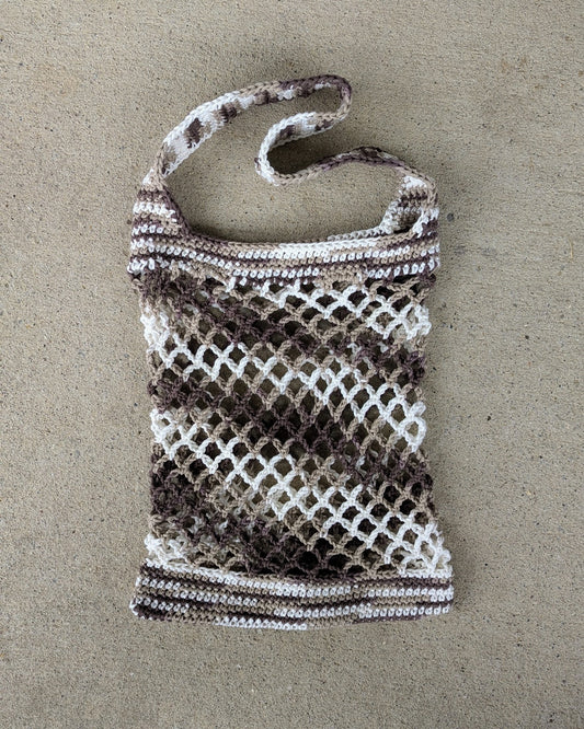 Diamond Mesh Market Bag (Small Chocolate Ombre)