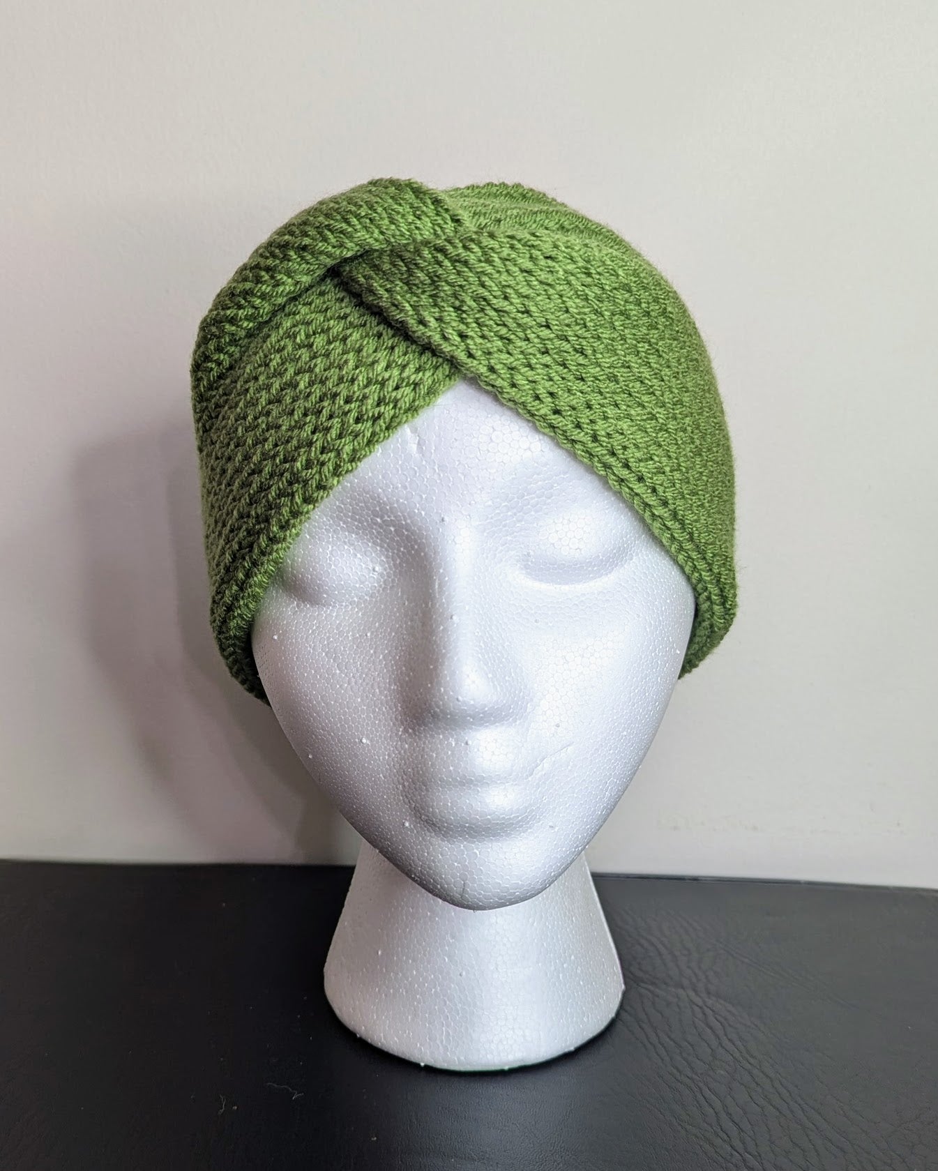Twisted Double Knit Headband (Sage Green)