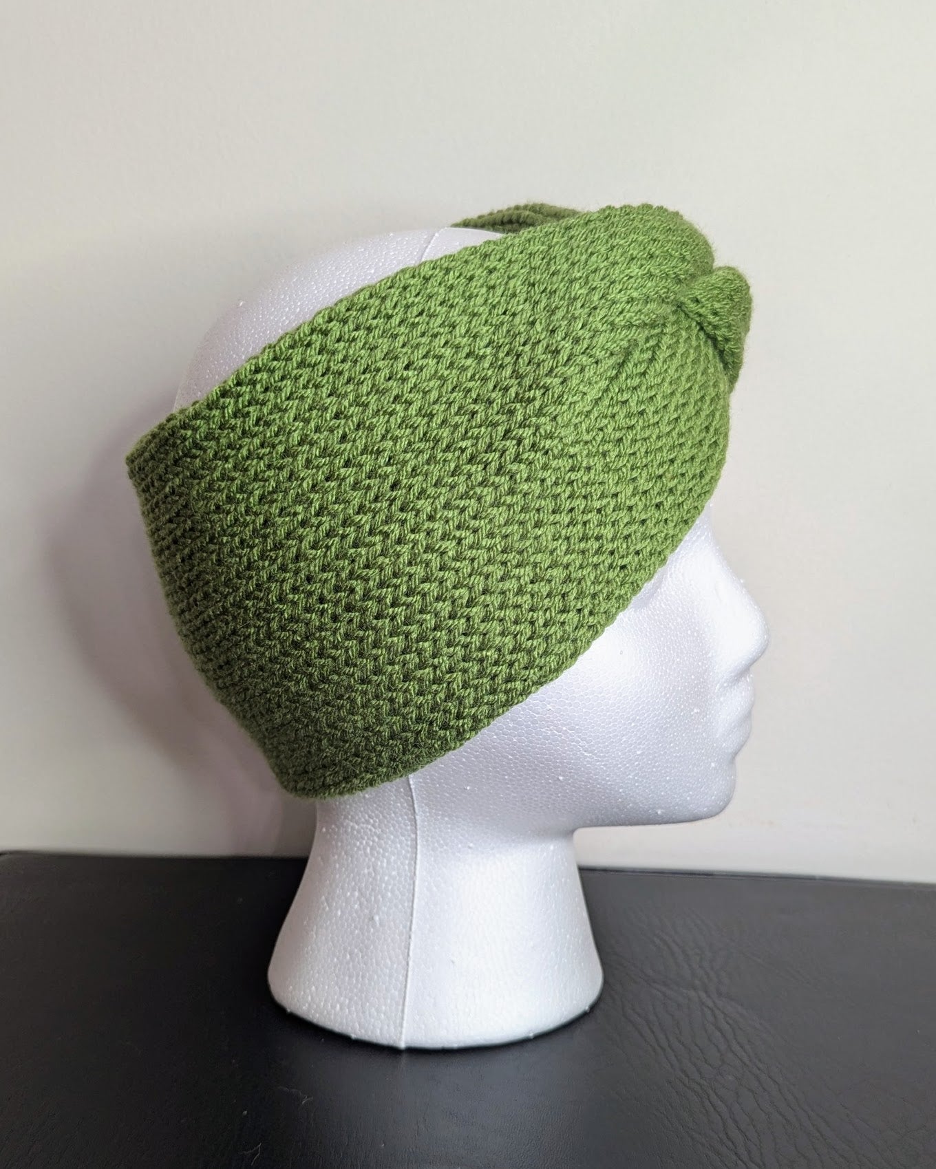 Twisted Double Knit Headband (Sage Green)