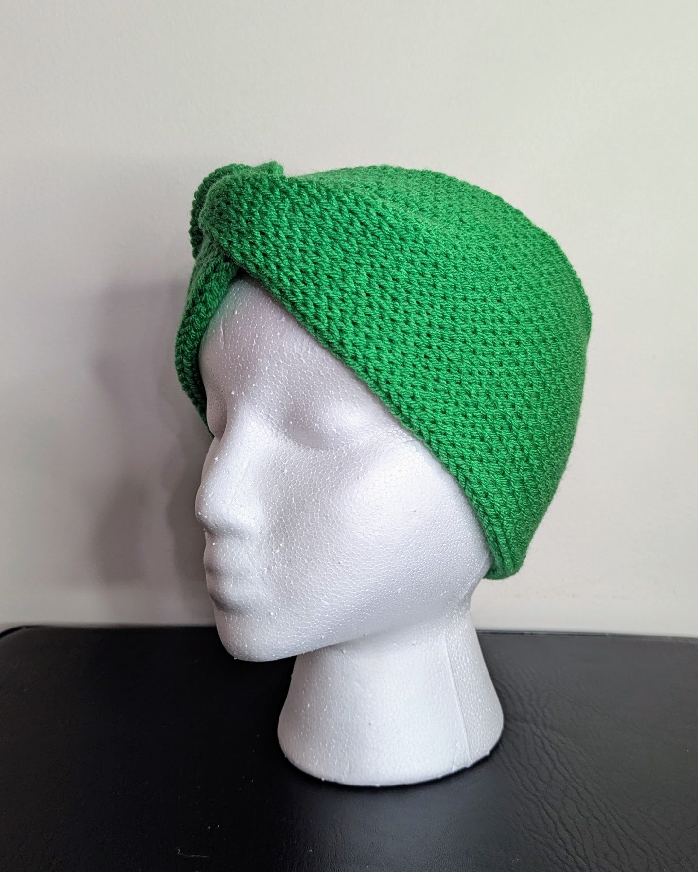 Twisted Double Knit Headband (Green)