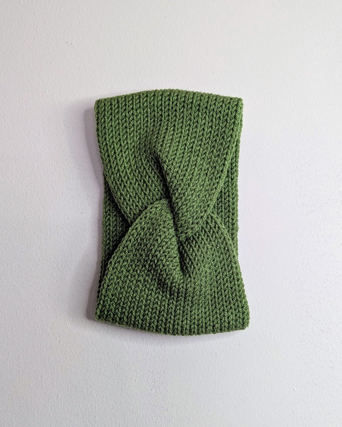 Twisted Double Knit Headband (Sage Green)