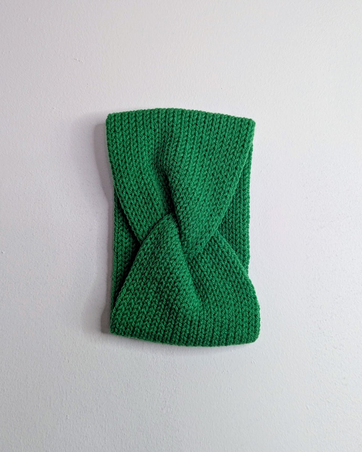 Twisted Double Knit Headband (Green)