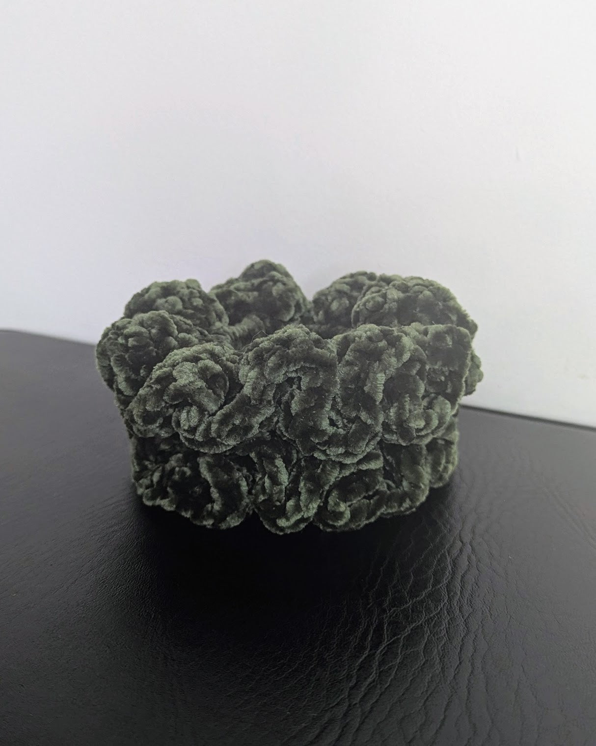 Velvet Ruffle Scrunchie (Super Greens)