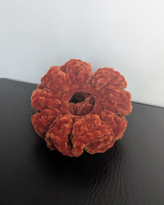 Velvet Ruffle Scrunchie (Pumpkin)