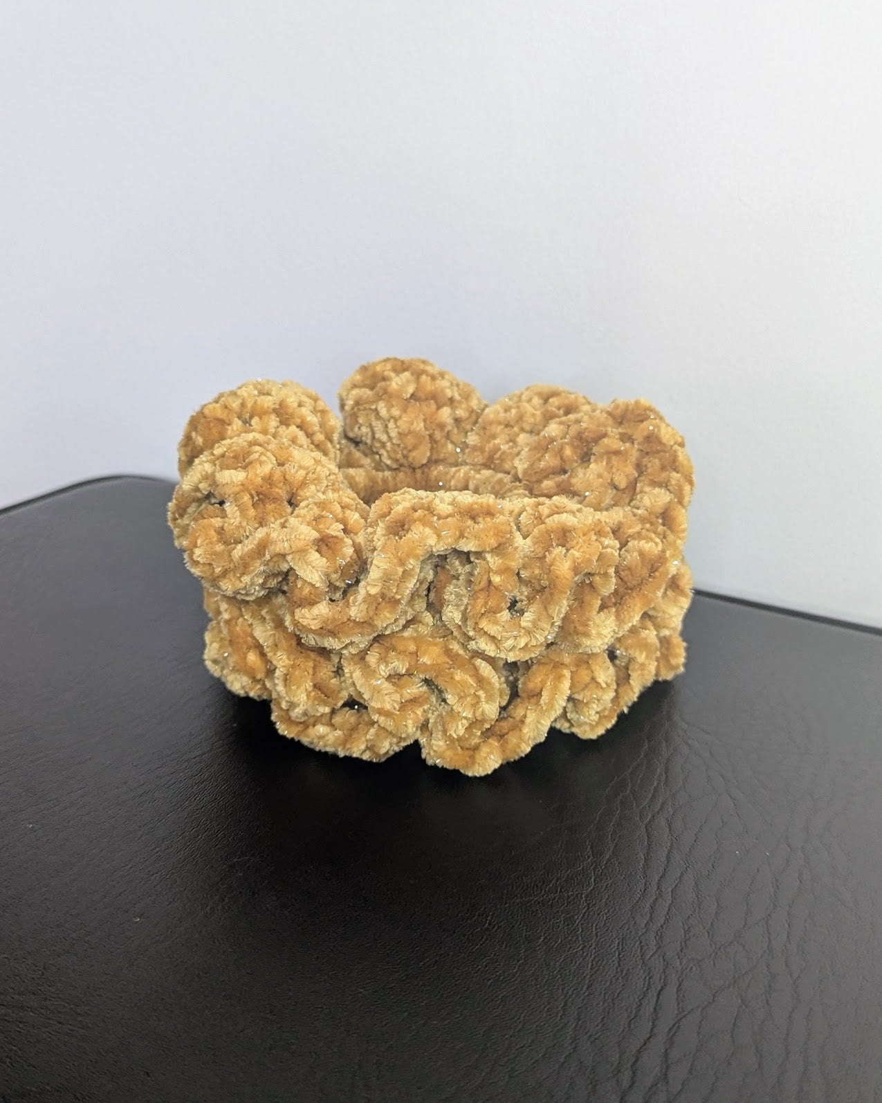 Velvet Ruffle Scrunchie (Notre Dame Sparkle)