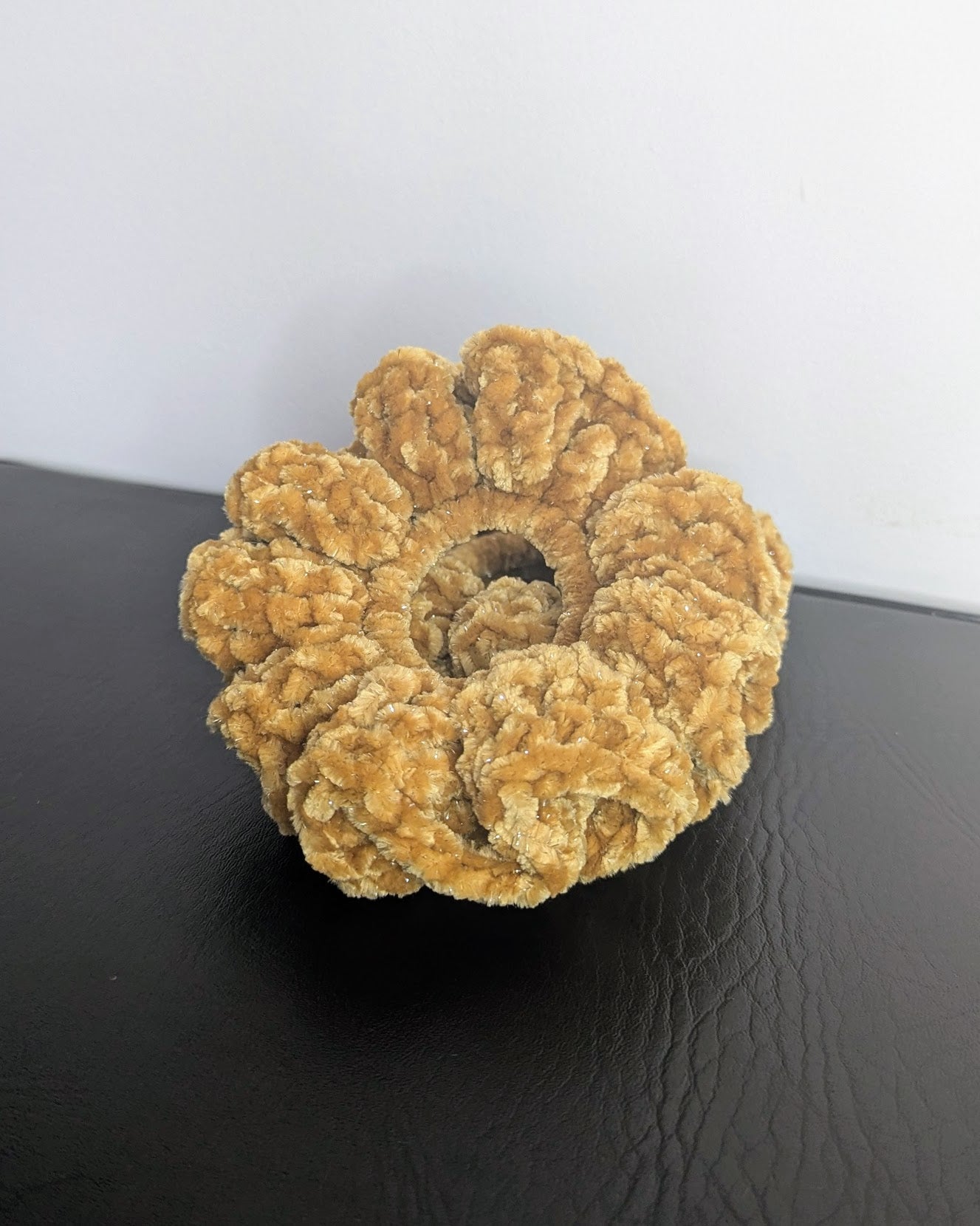 Velvet Ruffle Scrunchie (Notre Dame Sparkle)