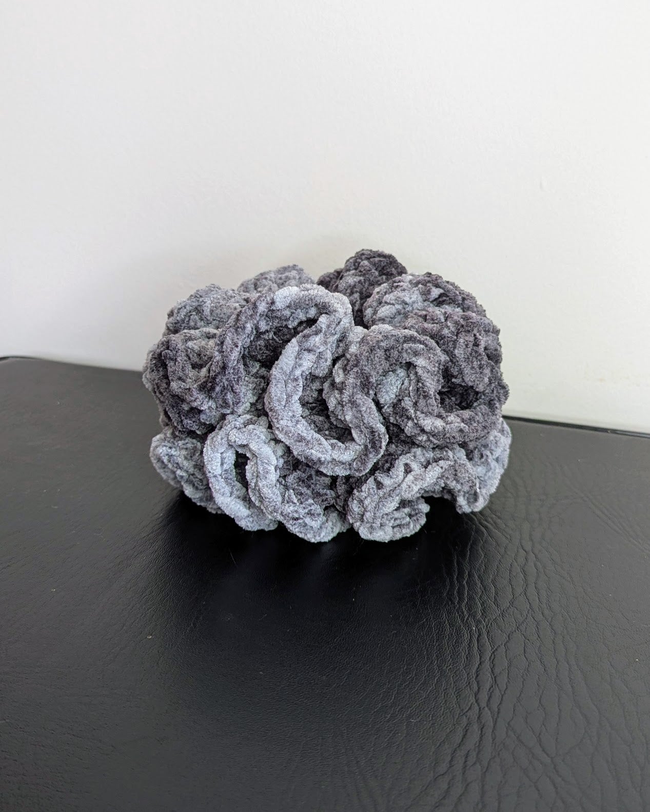 Microfiber Ruffle Scrunchie (Counting Clouds)