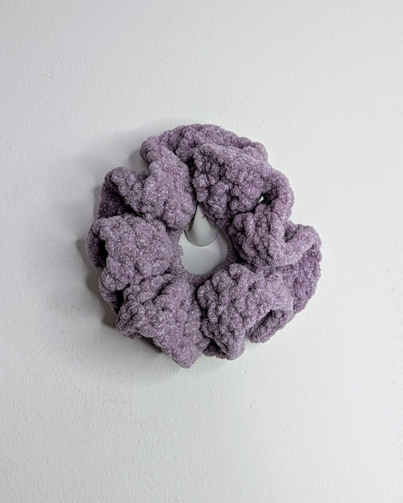 XL Microfiber Ruffle Scrunchie (Purple Heather)