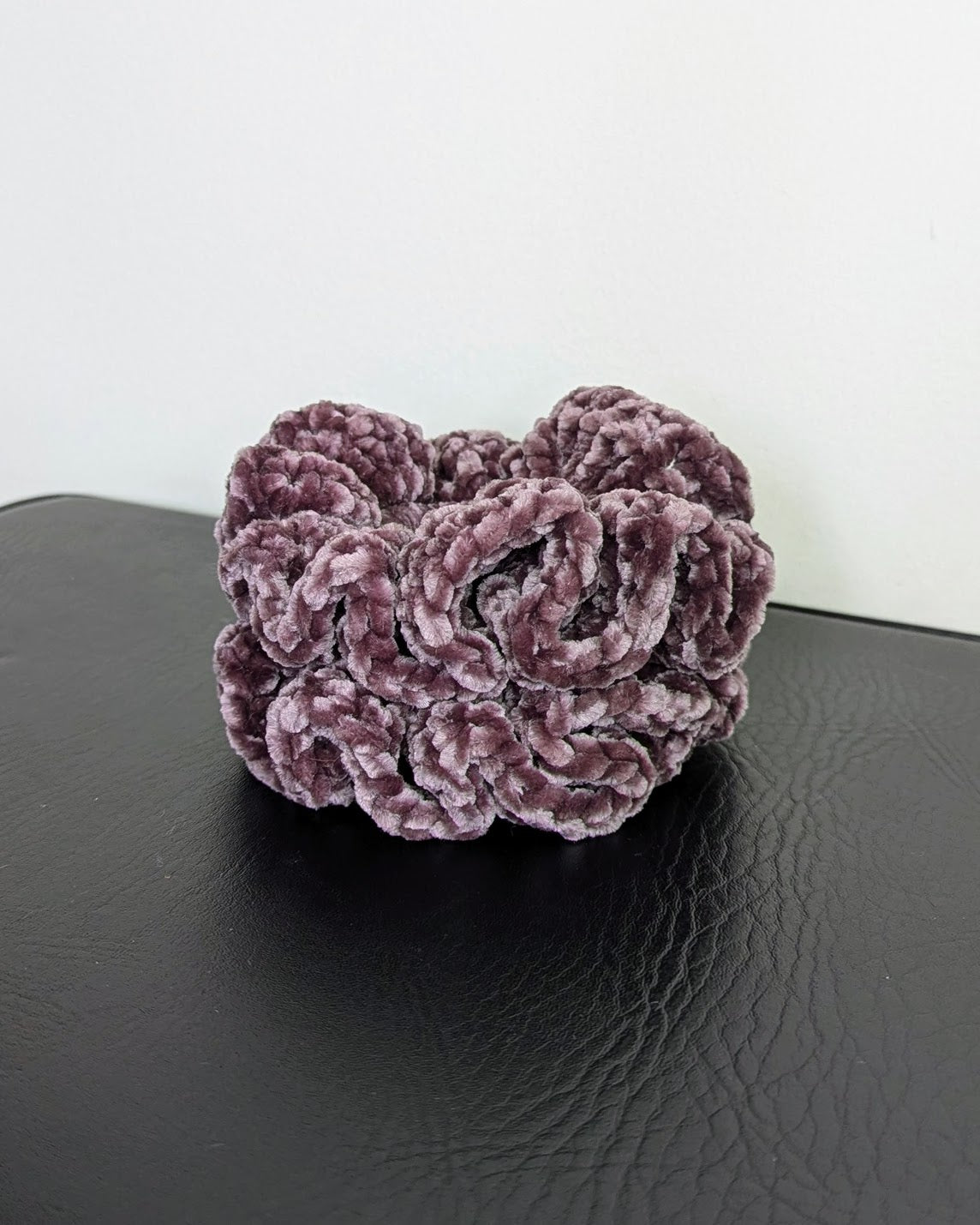 Velvet Ruffle Scrunchie (Pewter)