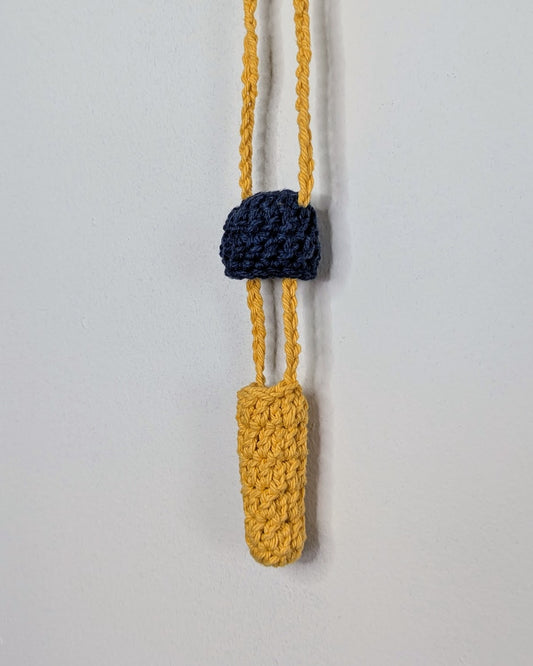 Mushroom Stasher (Indigo & Gold)