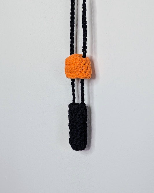 Mushroom Stasher (Hot Orange & Black)