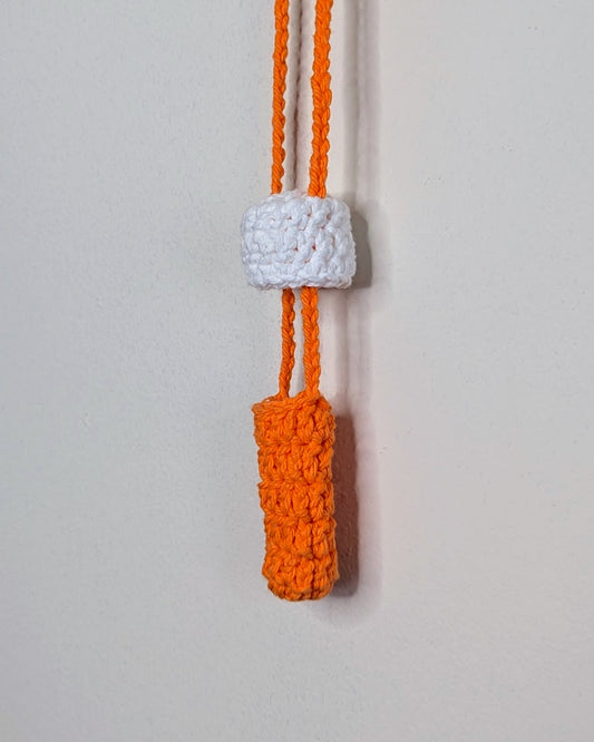 Mushroom Stasher (White & Hot Orange)