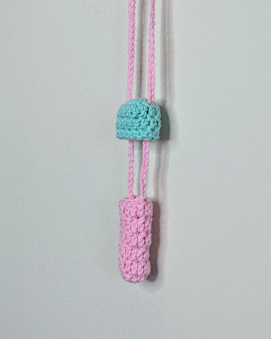 Mushroom Stasher (Seafoam & Pastel Pink)