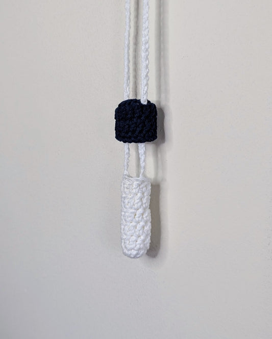Mushroom Stasher (Bright Navy & White)