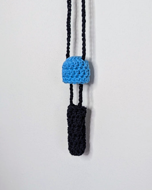 Mushroom Stasher (Sky Blue & Black)