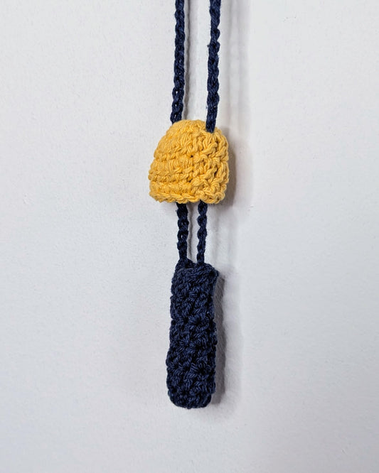 Mushroom Stasher (Gold & Indigo)