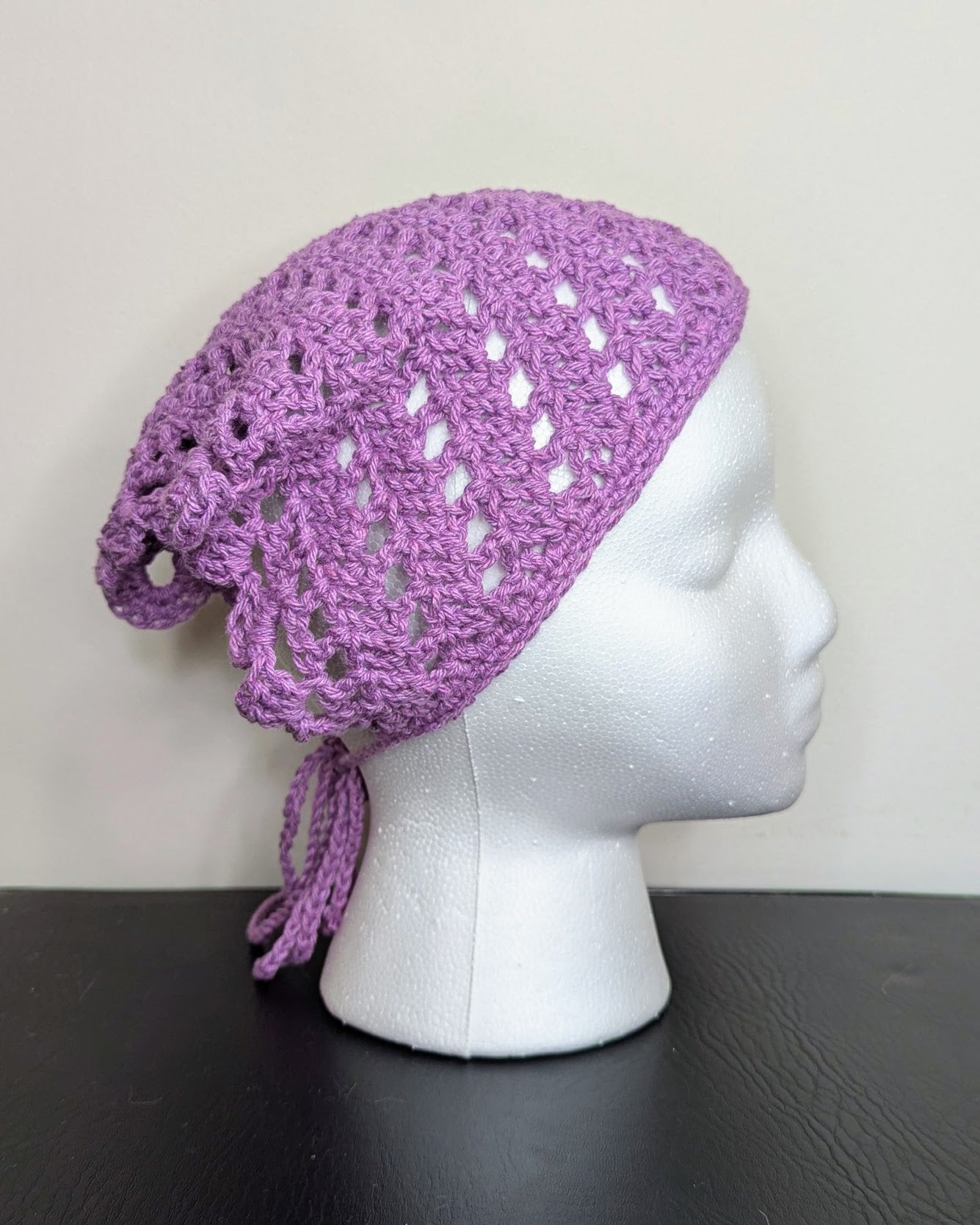 Windowpane Crochet Bandana (Passionfruit)
