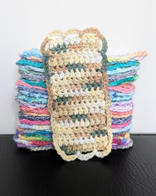 Simple Scallops Crochet Bookmark (Olive Branch Ombre)