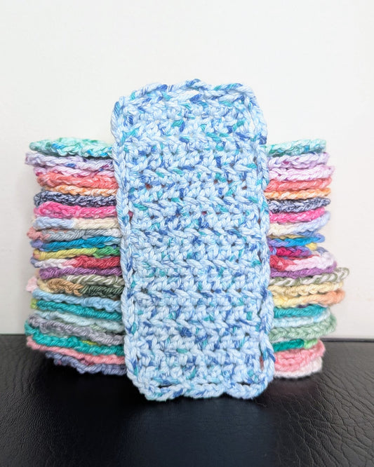 Simple Scallops Crochet Bookmark (Robin's Egg Speckle)