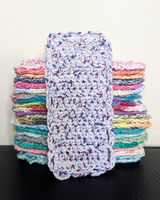 Simple Scallops Crochet Bookmark (Blueberry Speckle)